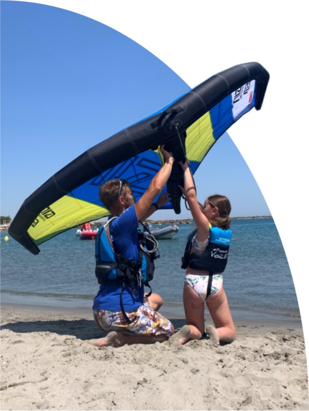 Cours Wingfoil sur la plage